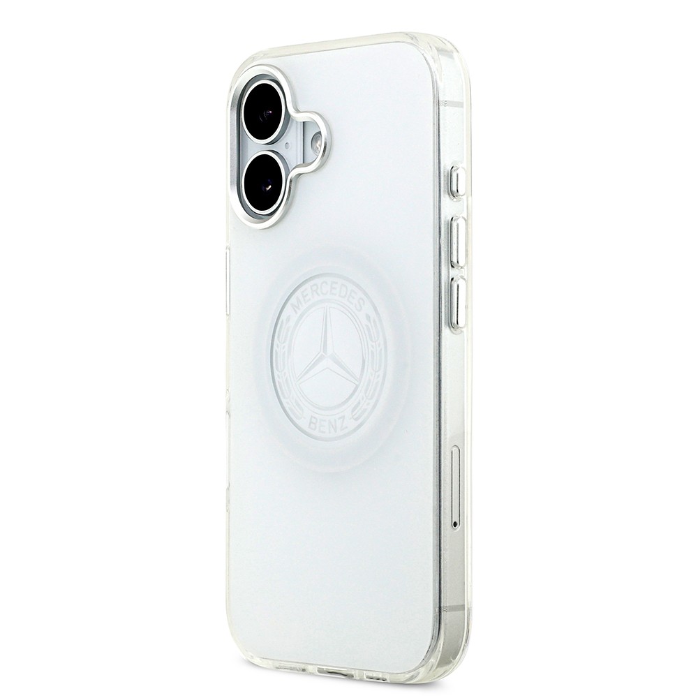 Apple iPhone 17 Kılıf Mercedes Benz Orjinal Lisanslı M-safe Şarj Özellikli Buzlu PC Nostaljik Yıldız Dizayn Kapak