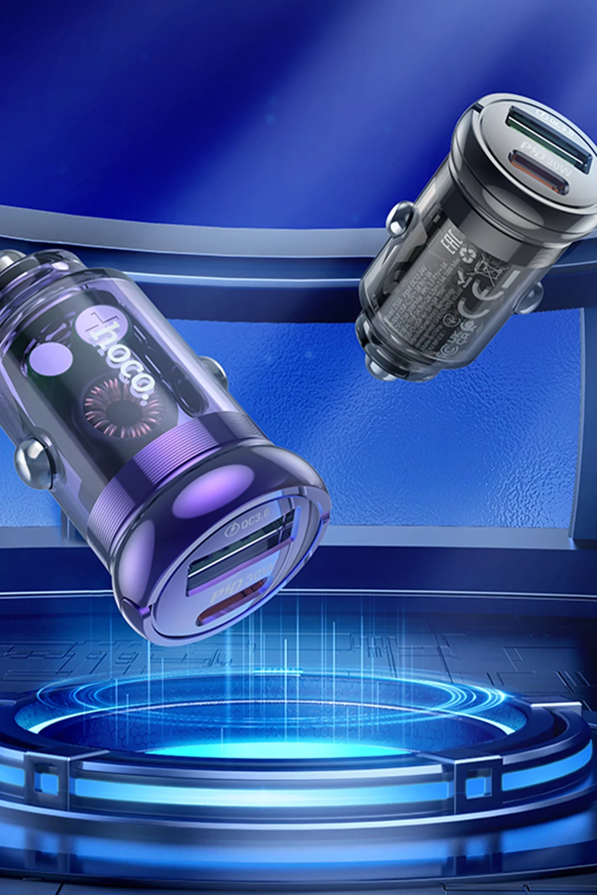 Hoco. Z53A PD 30W Type-C ve USB Çıkışlı Araç Şarjı