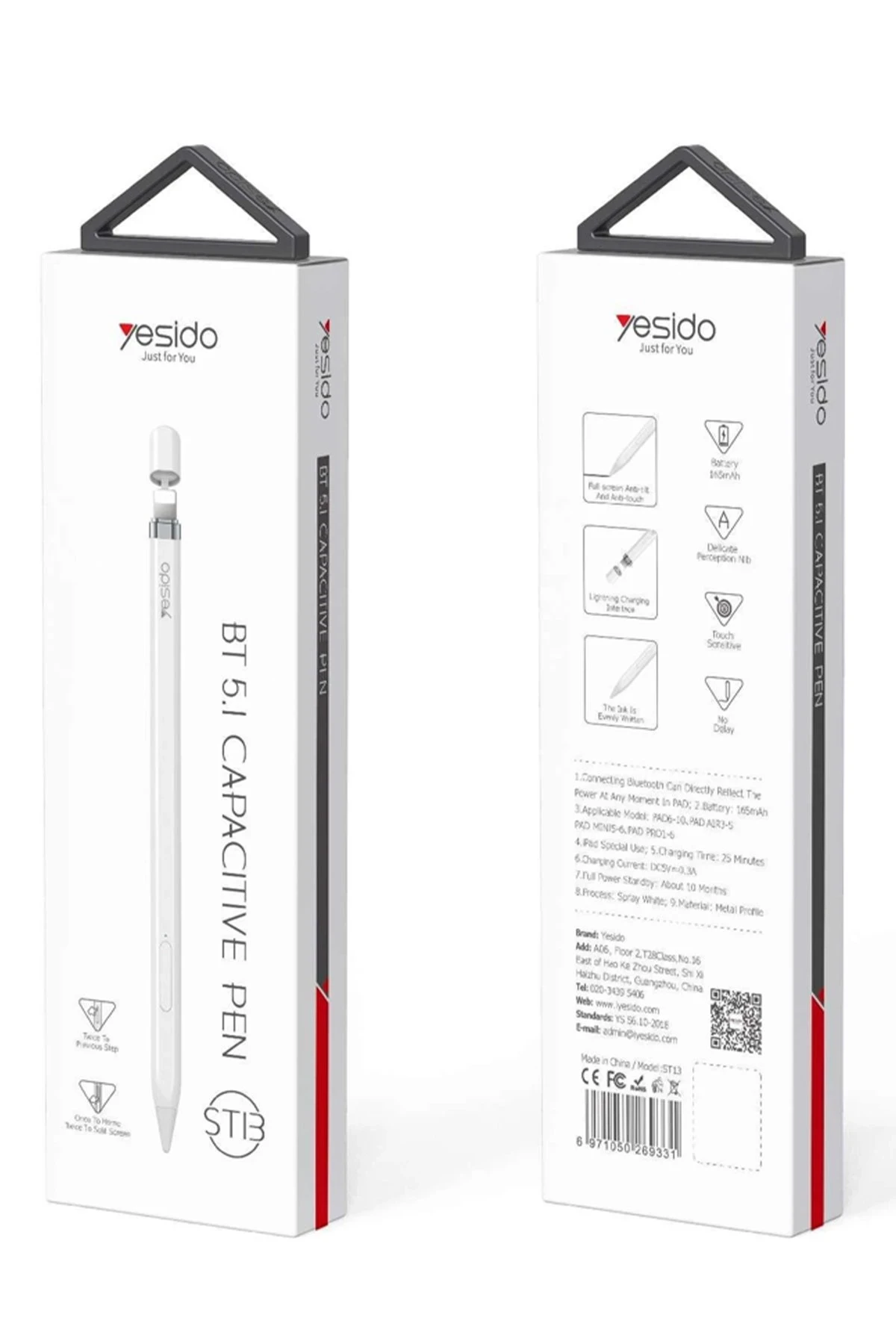 Yesido ST13 BT 5.1 Capasitive Lightning Dokunmatik Stylus Pen Kalem