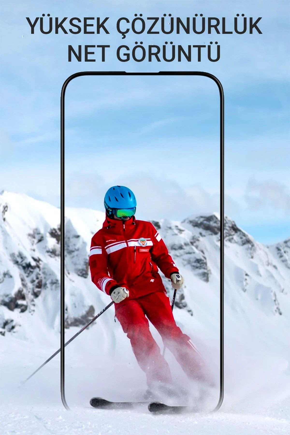 URR iPhone 15 Pro 2.5D Antistatik Silkscreen Cam Ekran Koruyucu