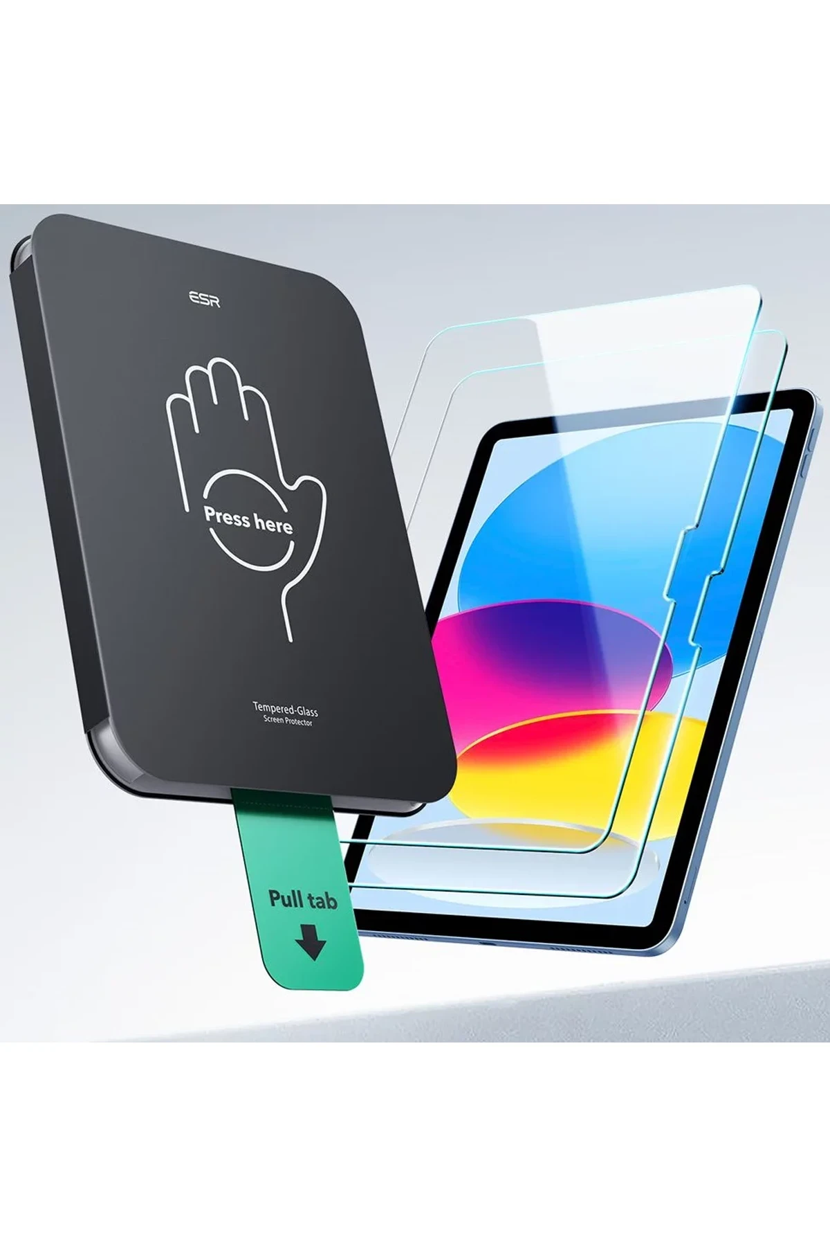 ESR Apple iPad 2025 10.9 (10.Nesil) UltraFit Classic AutoKit 2 Adet Tablet Cam Ekran Koruyucu