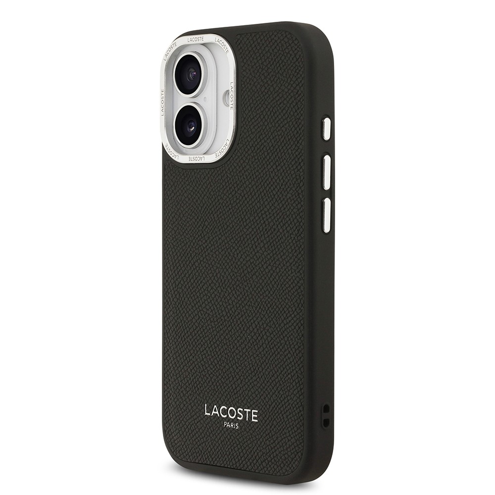 Apple iPhone 17 Kılıf Lacoste Orjinal Lisanslı M-safe Şarj Özellikli Champs Elysees PU Deri Tasarımlı Kapak