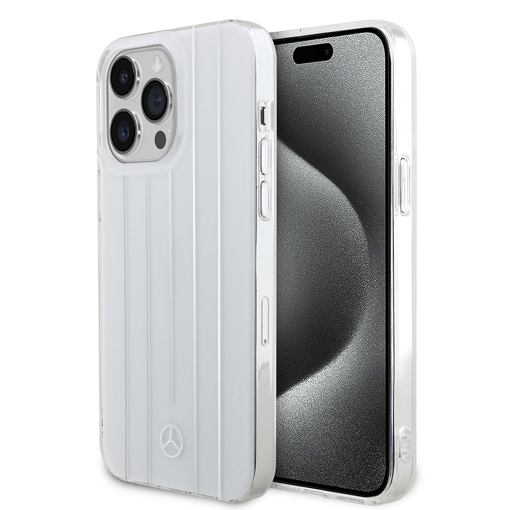 Apple iPhone 14 Pro Max Kılıf Mercedes Benz Orjinal Lisanslı New Urban 3 Sert PC Paralel Çizgi Desenli Kapak