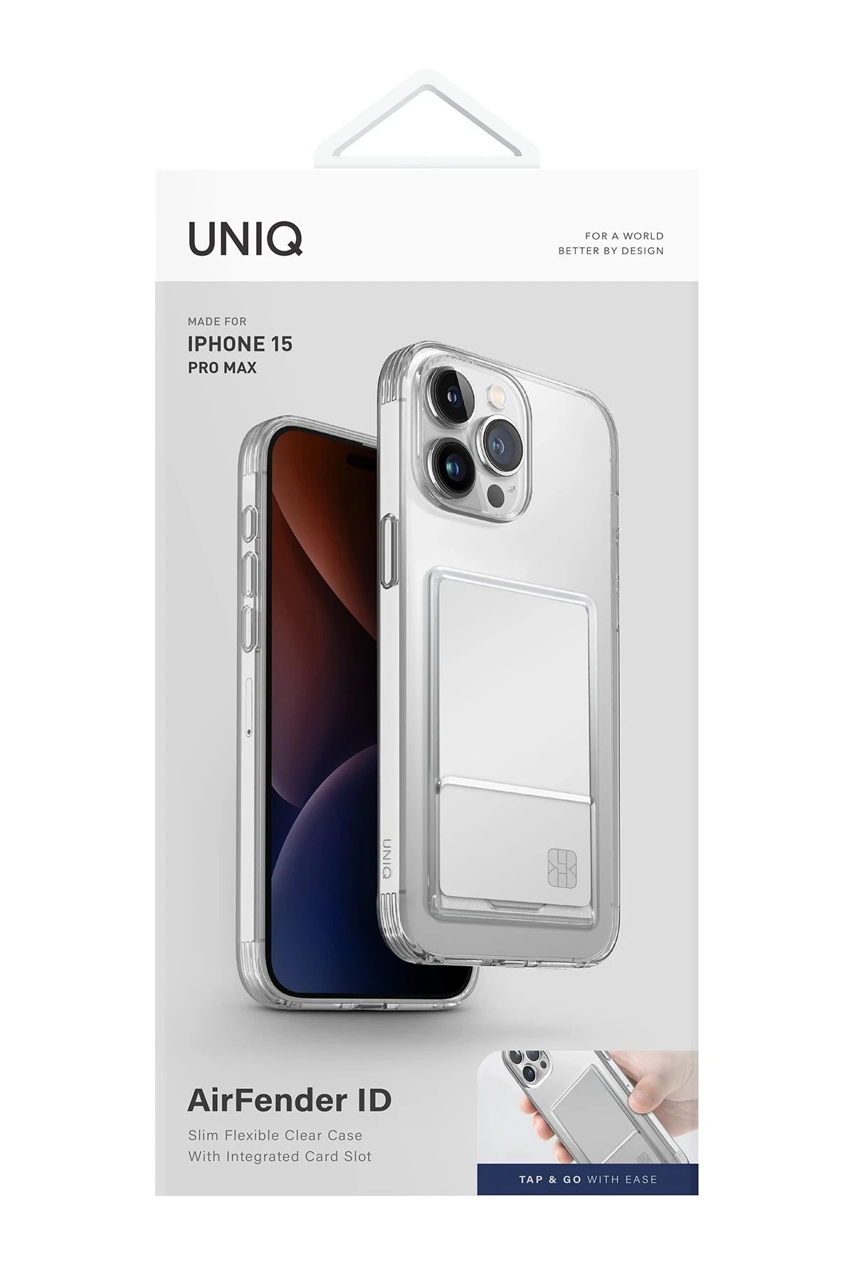 Uniq iPhone 15 Pro Max Air Fender Kartvizitli Kapak