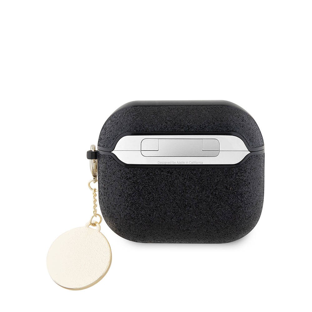 Apple Airpods 3. Nesil Kılıf Guess Orjinal Lisanslı Glitter Elmas Kalp Süs Zincirli Kapak