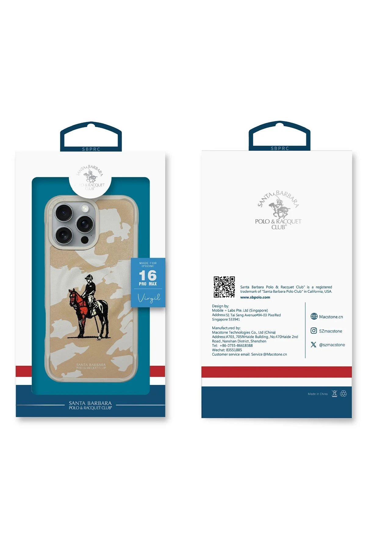 Santa Barbara Polo Racquet Club iPhone 16 Virgil Magsafe Kapak
