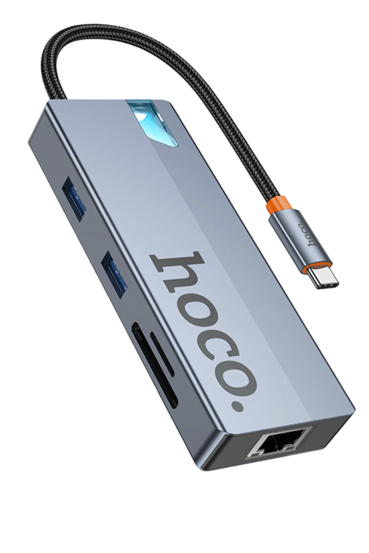 Hoco. HB52 Wow 8in1 100W PD 100 Mbps Ethernet 4K Hub Dönüştürücü