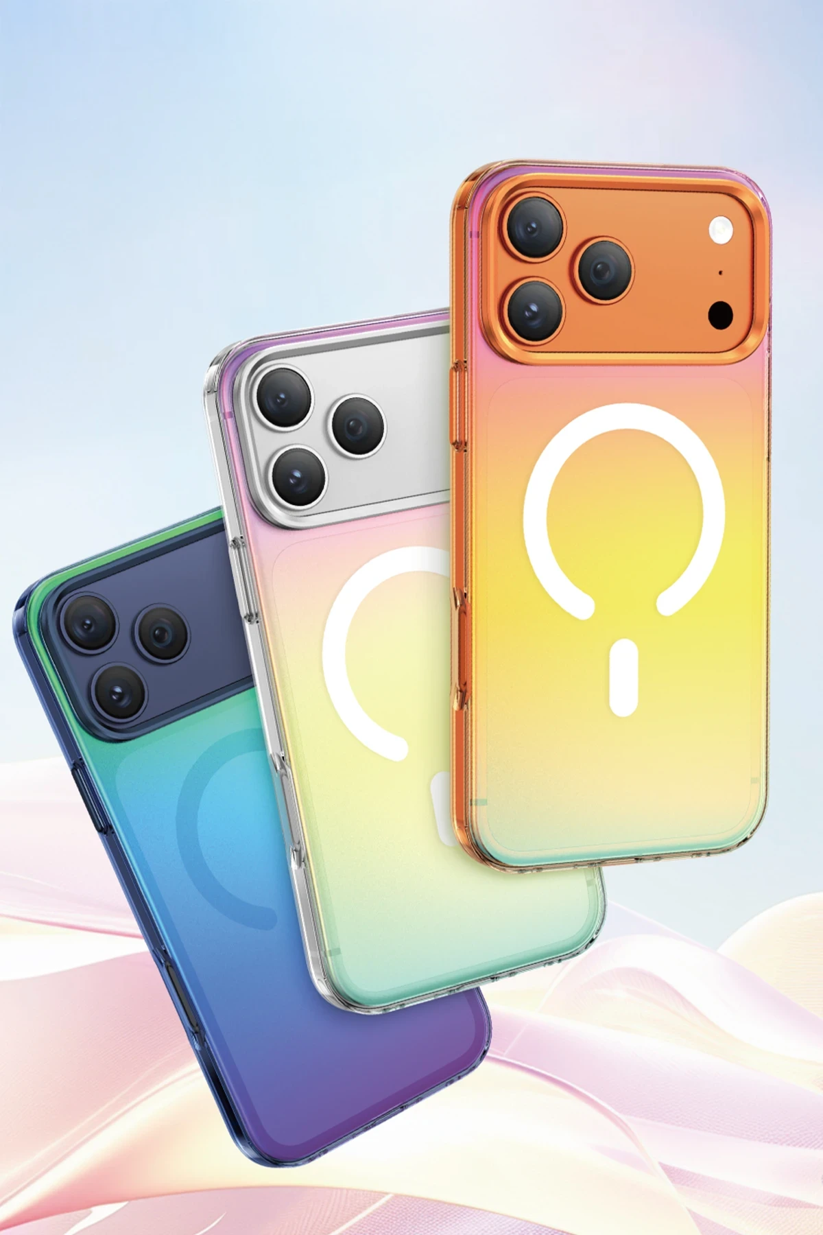 Keephone Apple iPhone 17 Pro Max Rainbow Magsafe Kapak