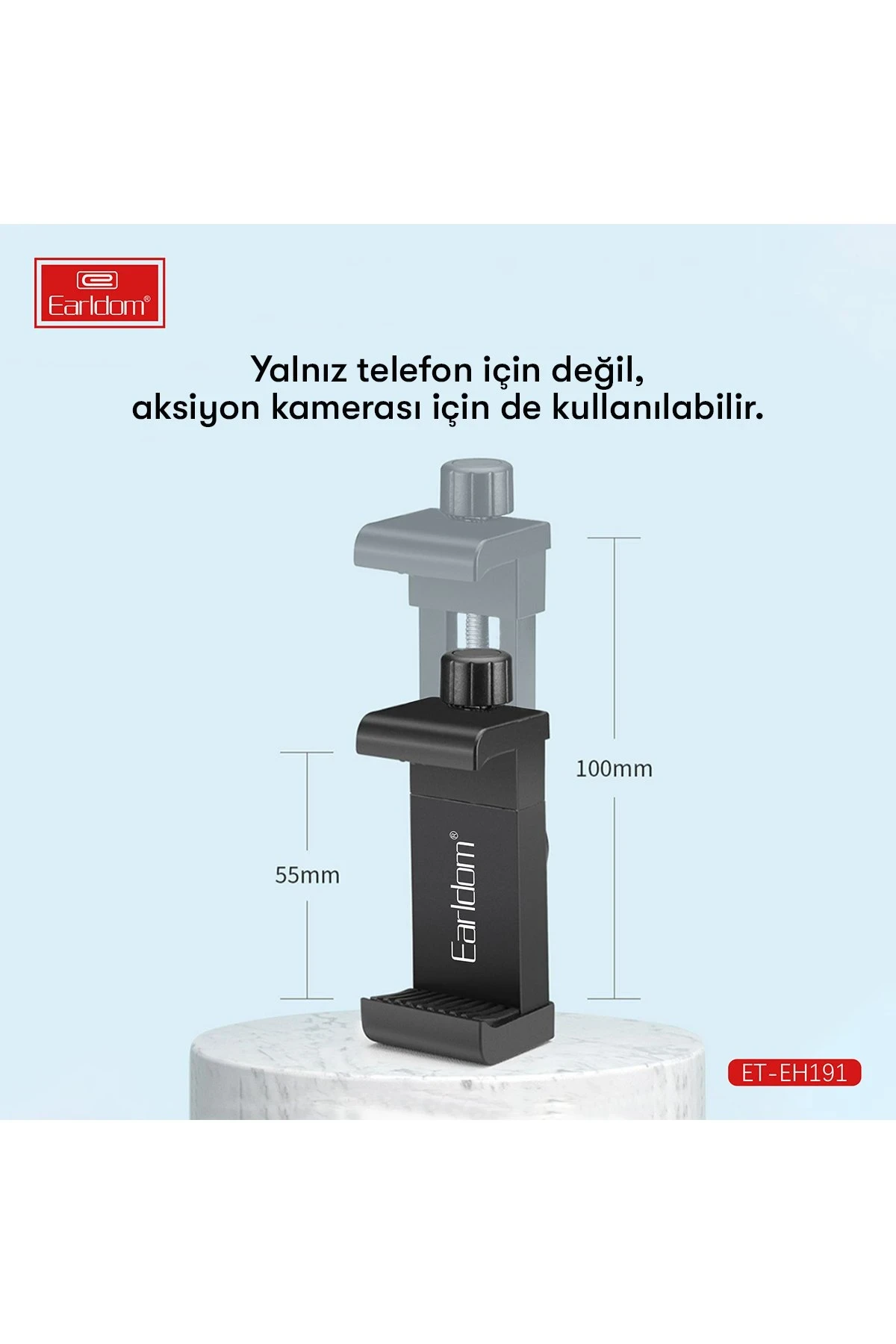 Earldom EH191 Lastikli Kamera Telefon Işık Tutucu