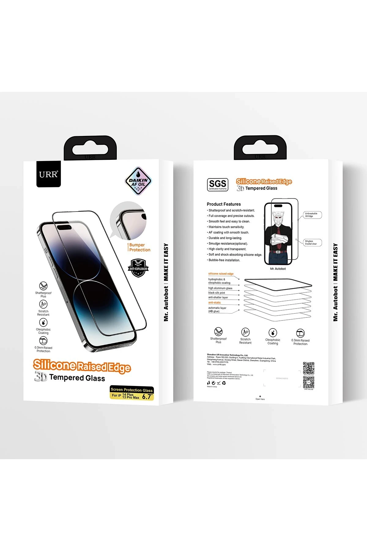 URR iPhone 15 Pro 3D Silikon Edge HD Cam Ekran Koruyucu