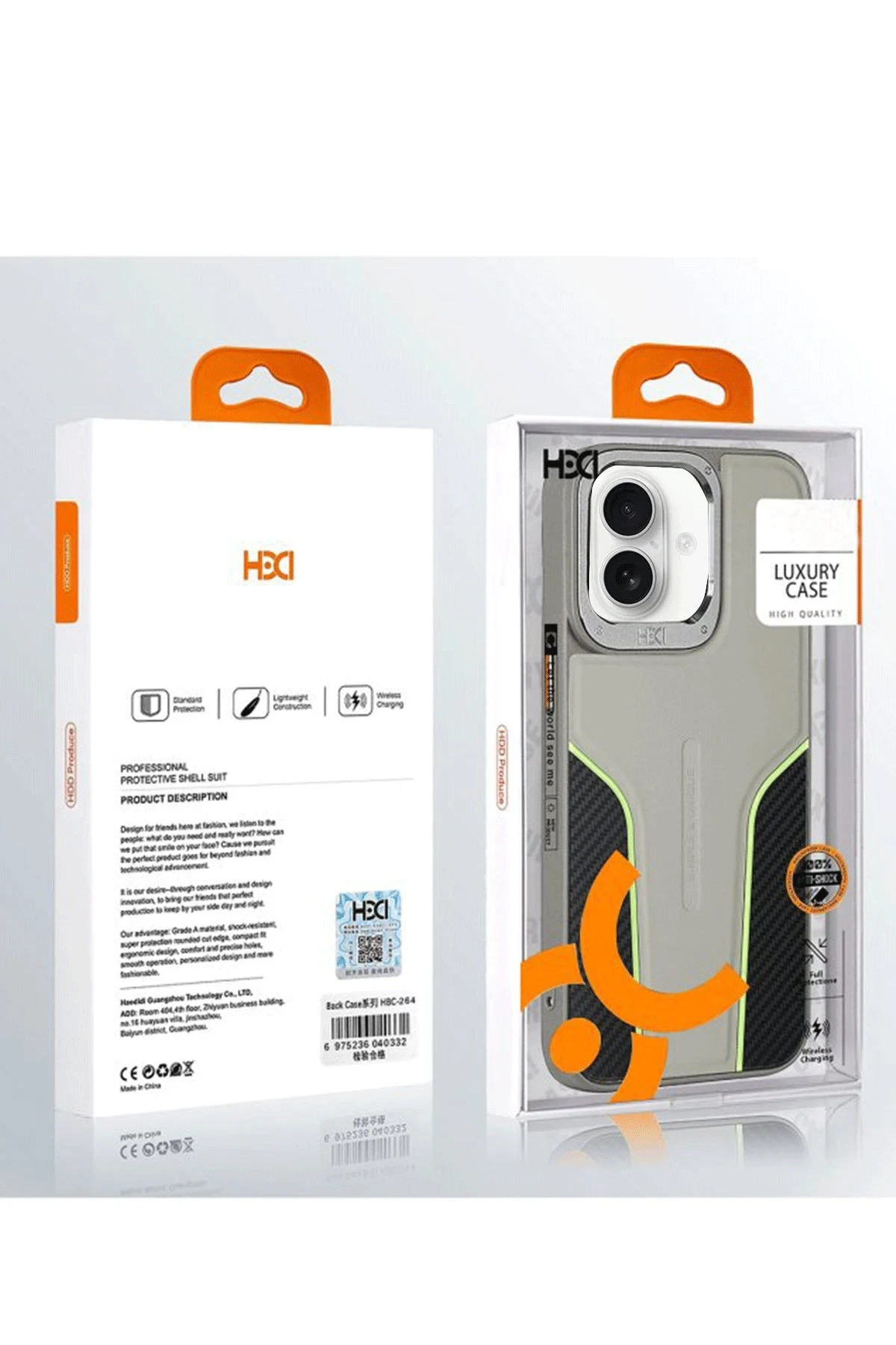 HDD iPhone 16 HBC-264 Lambor Karbon Fiber Sport Kapak