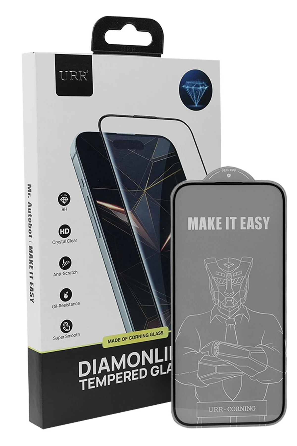 URR iPhone 16 Diamonlike Corning Glass 3X Shatterproof Sapphire Cam Ekran Koruyucu