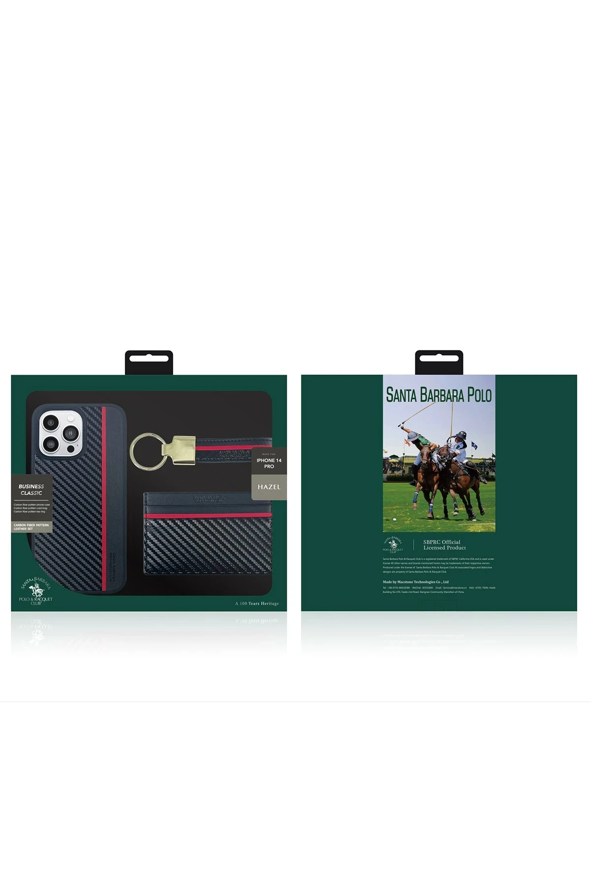 Santa Barbara Polo Racquet Club iPhone 14 Pro Max Hazel Karbon Set Kapak