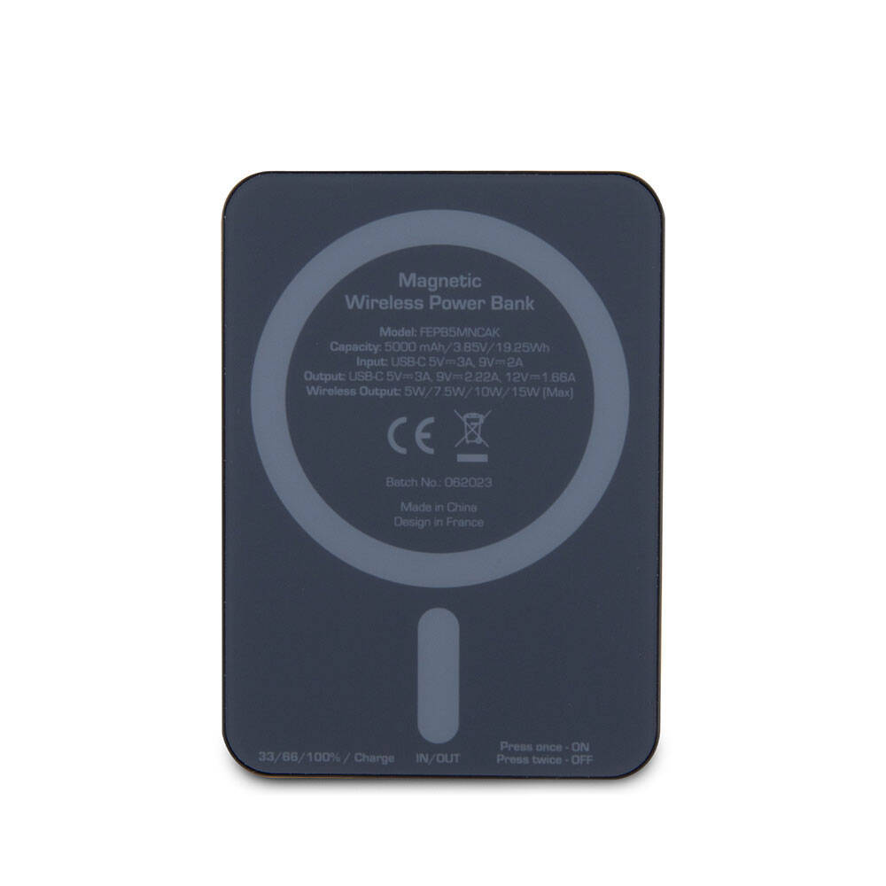 Ferrari Led Işıklı Göstergeli M-safe Magnetik Orjinal Lisanslı Powerbank 5000 Mah