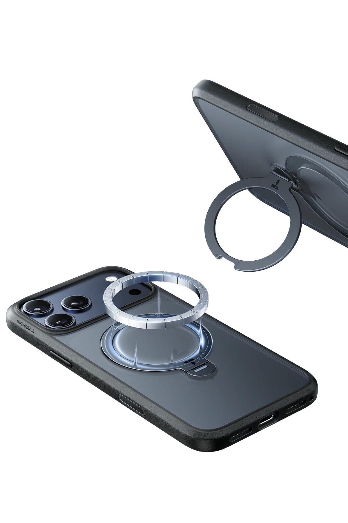 Torras Apple iPhone 17 O Stand Spin Serisi Magsafe Kılıf