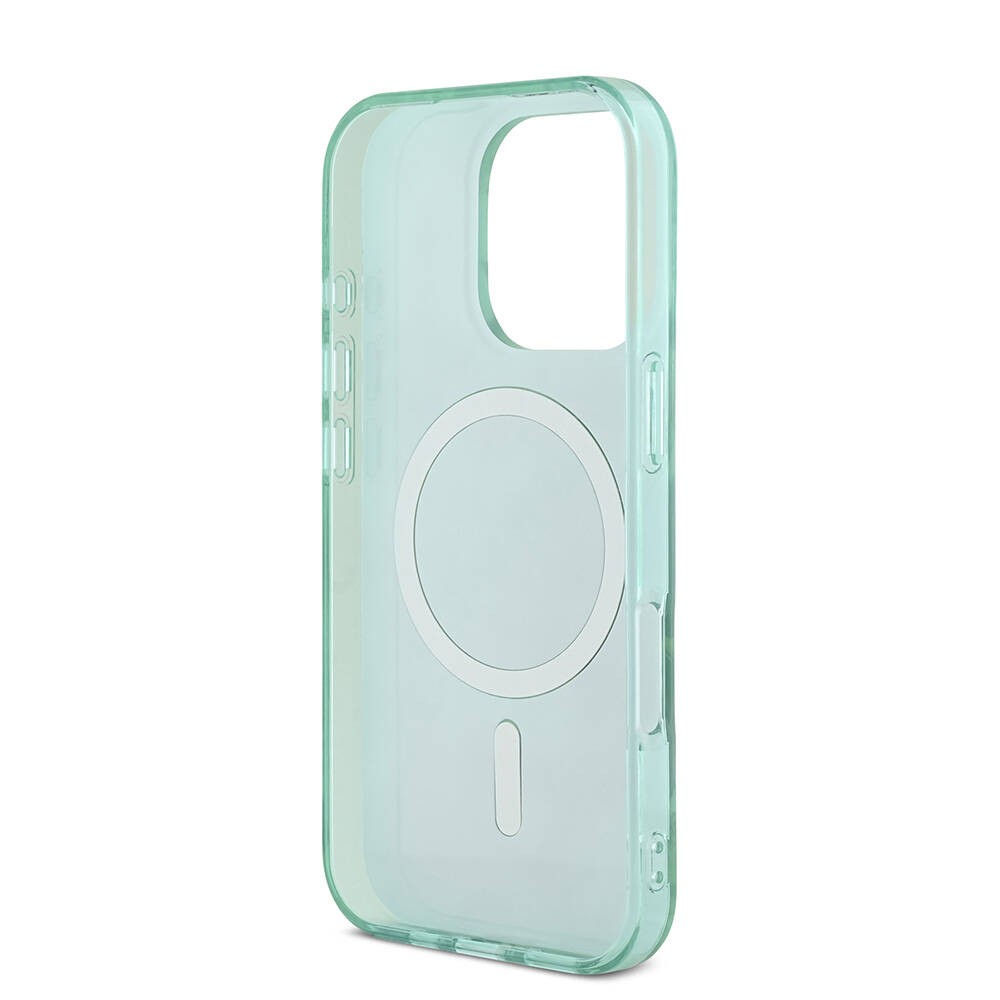 Apple iPhone 16 Pro Kılıf Guess Orjinal Lisanslı M-safe Şarj Özellikli IML Baskılı Jungle Ring Kapak