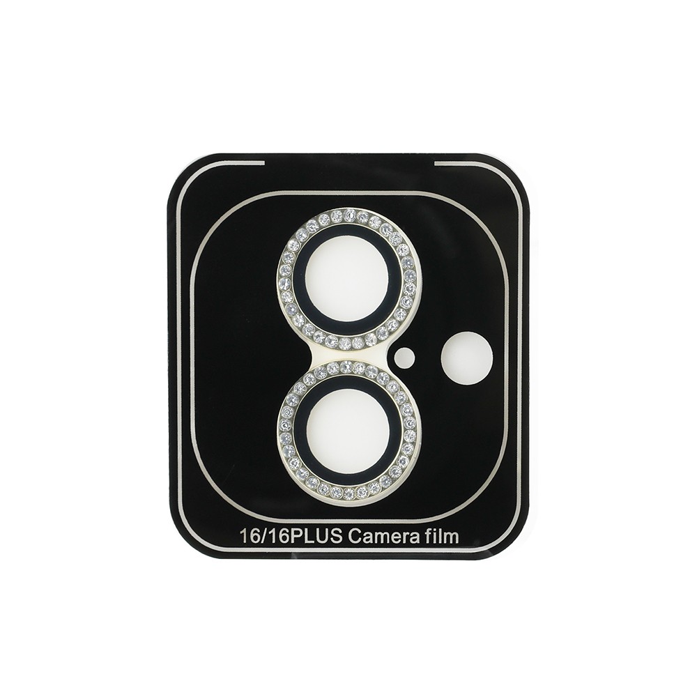 Apple iPhone 16 Guess Orjinal Lisanslı Rhinestone Ekran Koruyucu + Lens Koruyucu 2in1 Aksesuar Seti