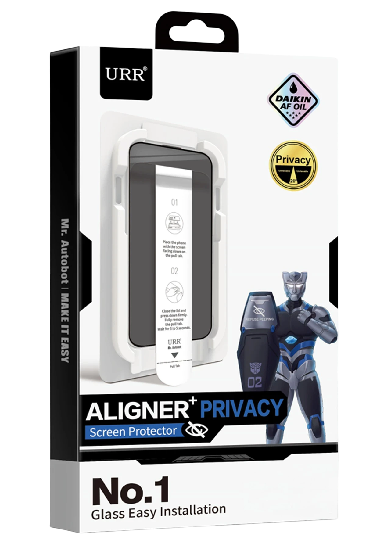 URR Apple iPhone 15 Pro Max Aligner+ Hayalet Cam Ekran Koruyucu