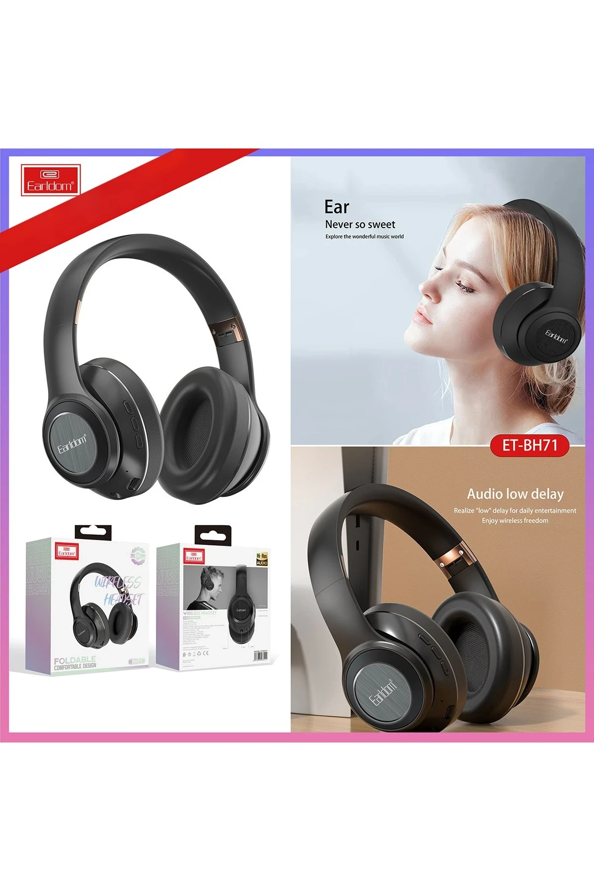 Earldom BH71 Kafaüstü Bluetooth Kulaklık