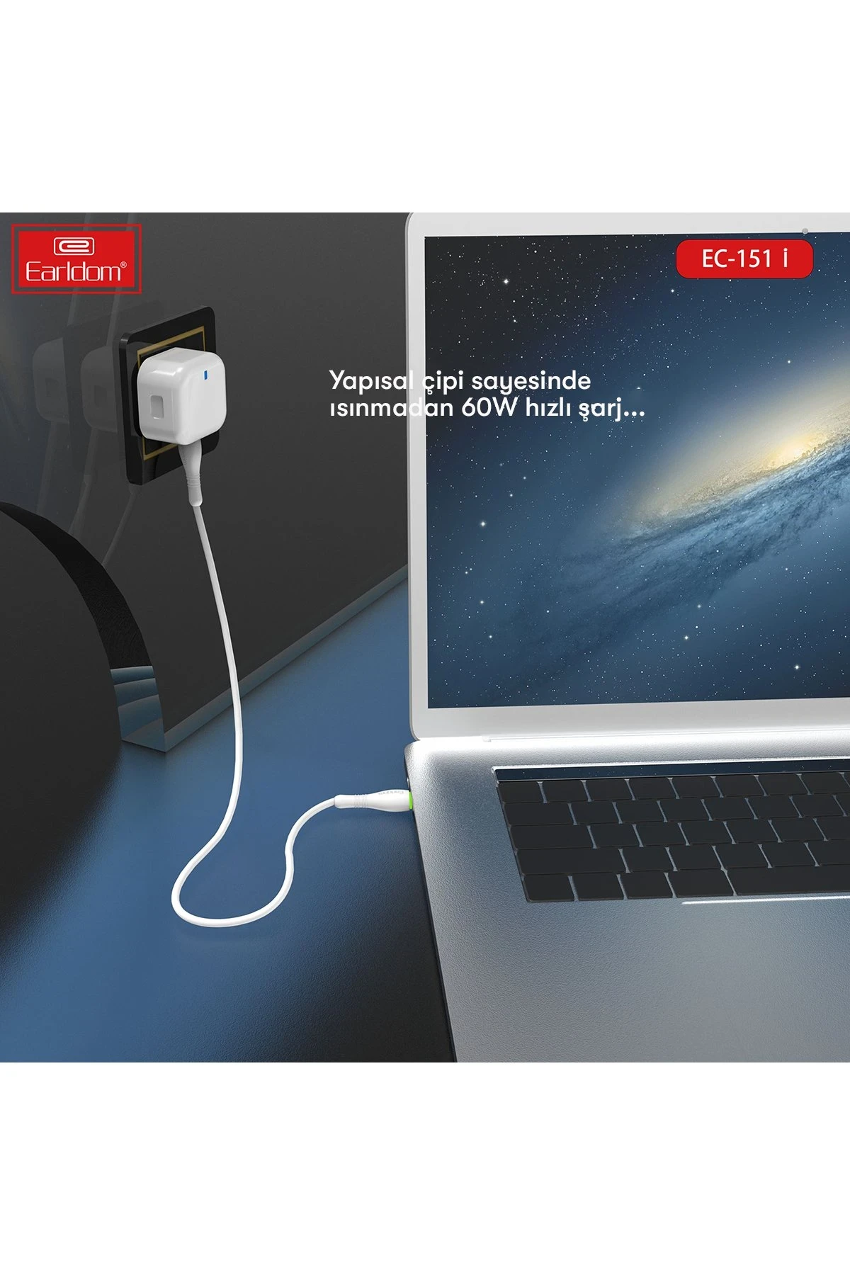 Earldom EC-151i PD 20W Type-C to Lightning 1M Hızlı Şarj Kablosu