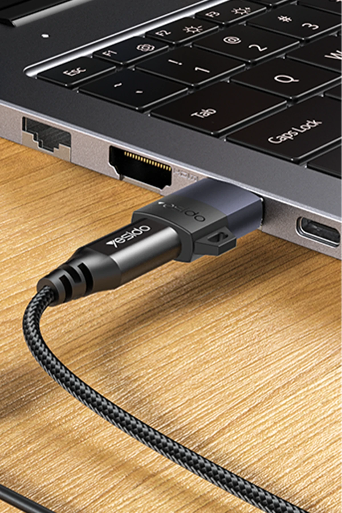 Yesido GS34 USB to Type-C 480 Mbps Data ve 18W Hızlı Şarj Destekli OTG Dönüştürücü