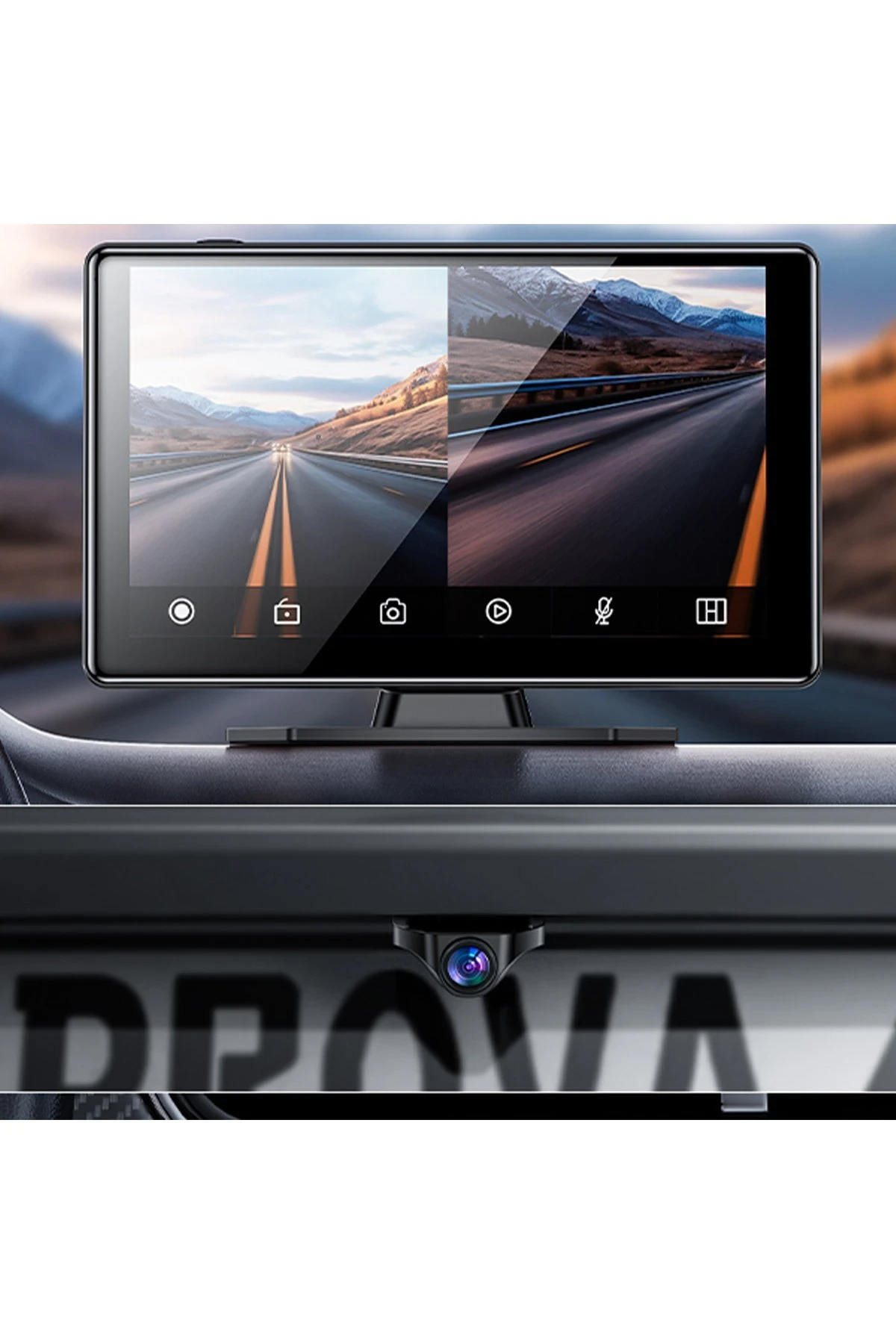 Yesido KM18 9inç BT 5.2 Wifi FM Aux AirPlay ve Android Auto Destekli Ekstra Ön ve Arka Kameralı CarPlay