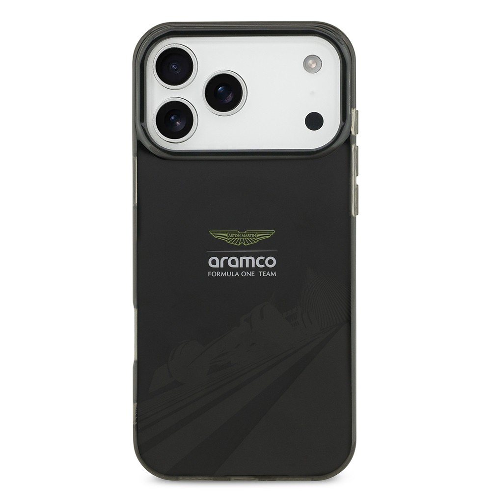 Apple iPhone 17 Pro Max Kılıf Aston Martin Orjinal Lisanslı M-safe Şarj Özellikli IML Baskı Logolu Formula Tasarımlı Kapak