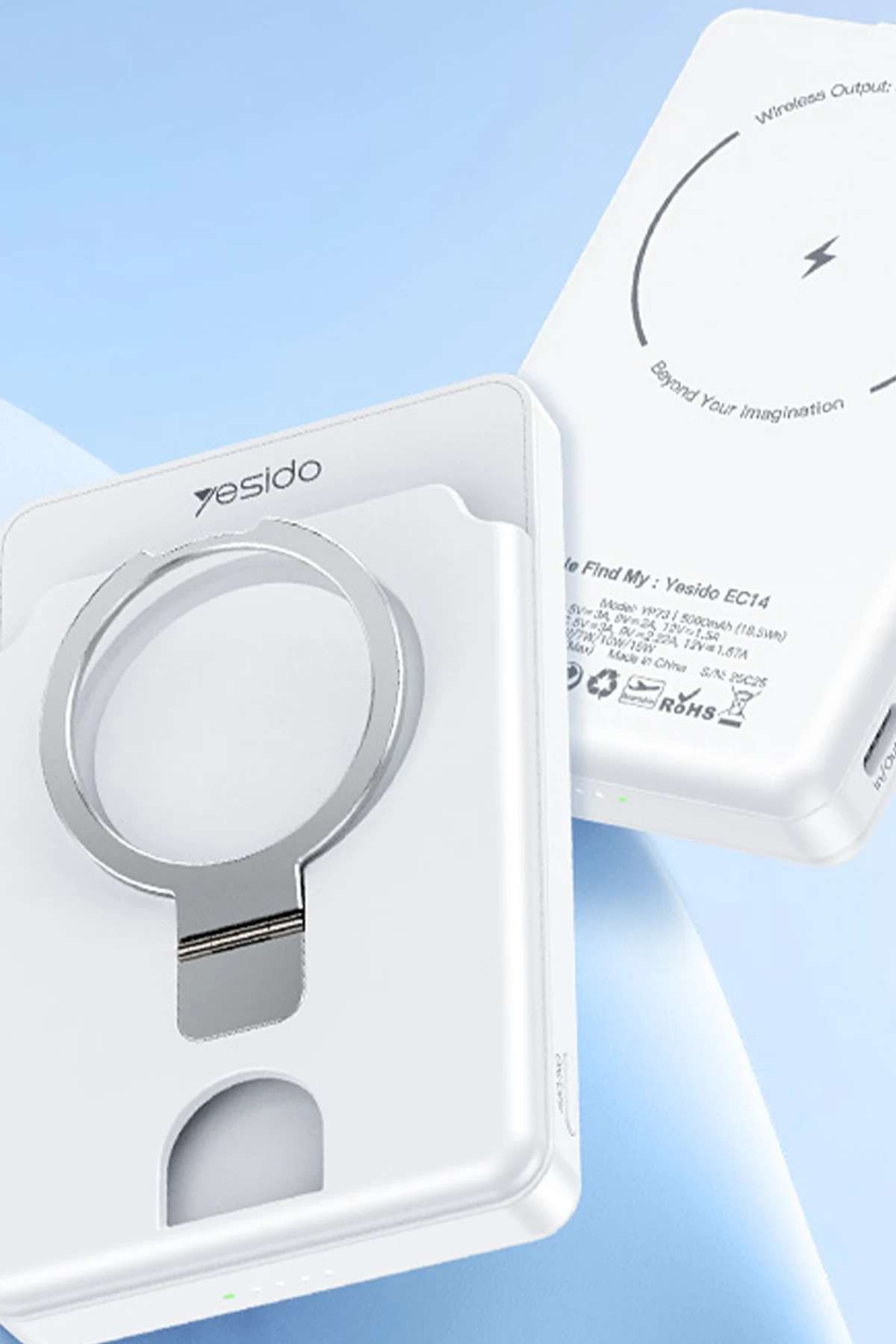 Yesido YP73 Apple Beni Bul Özellikli 5.000 mAh Kablosuz Magsafe Powerbank