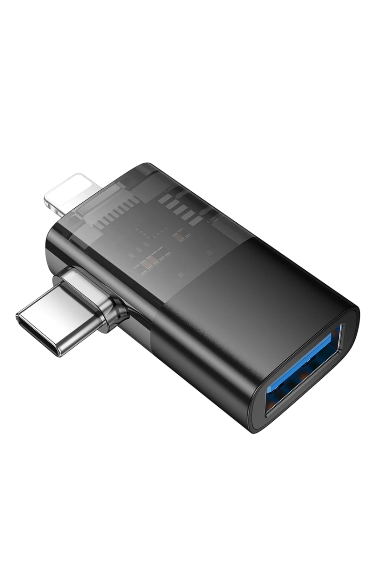 Hoco. UA36E 2in1 Tak Çalıştır Lightning ve Type-C to USB 3.0 Dönüştürücü