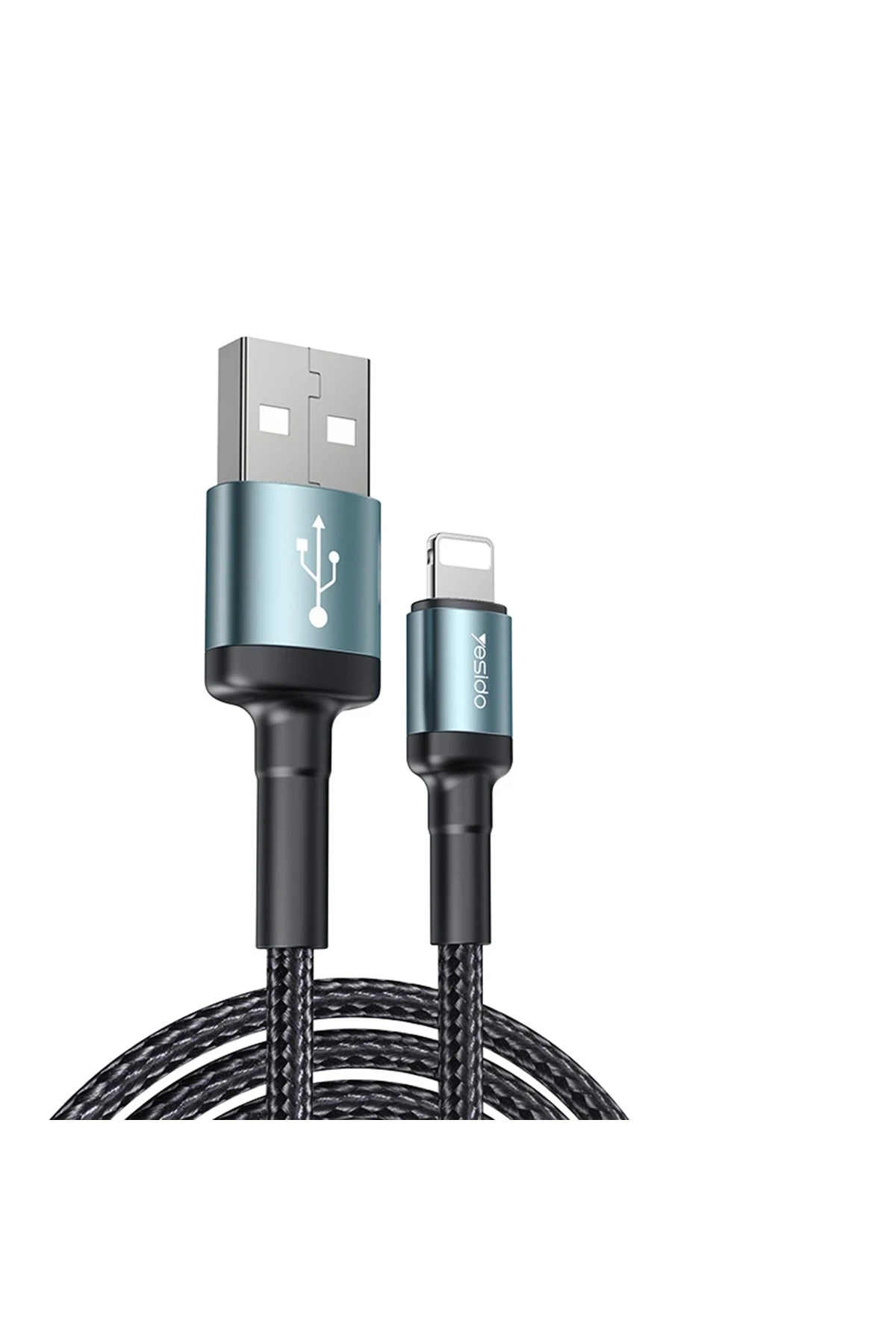 Yesido CA74 1.2M 2.4A Hasırlı Usb to Lightning Hızlı Şarj Kablosu