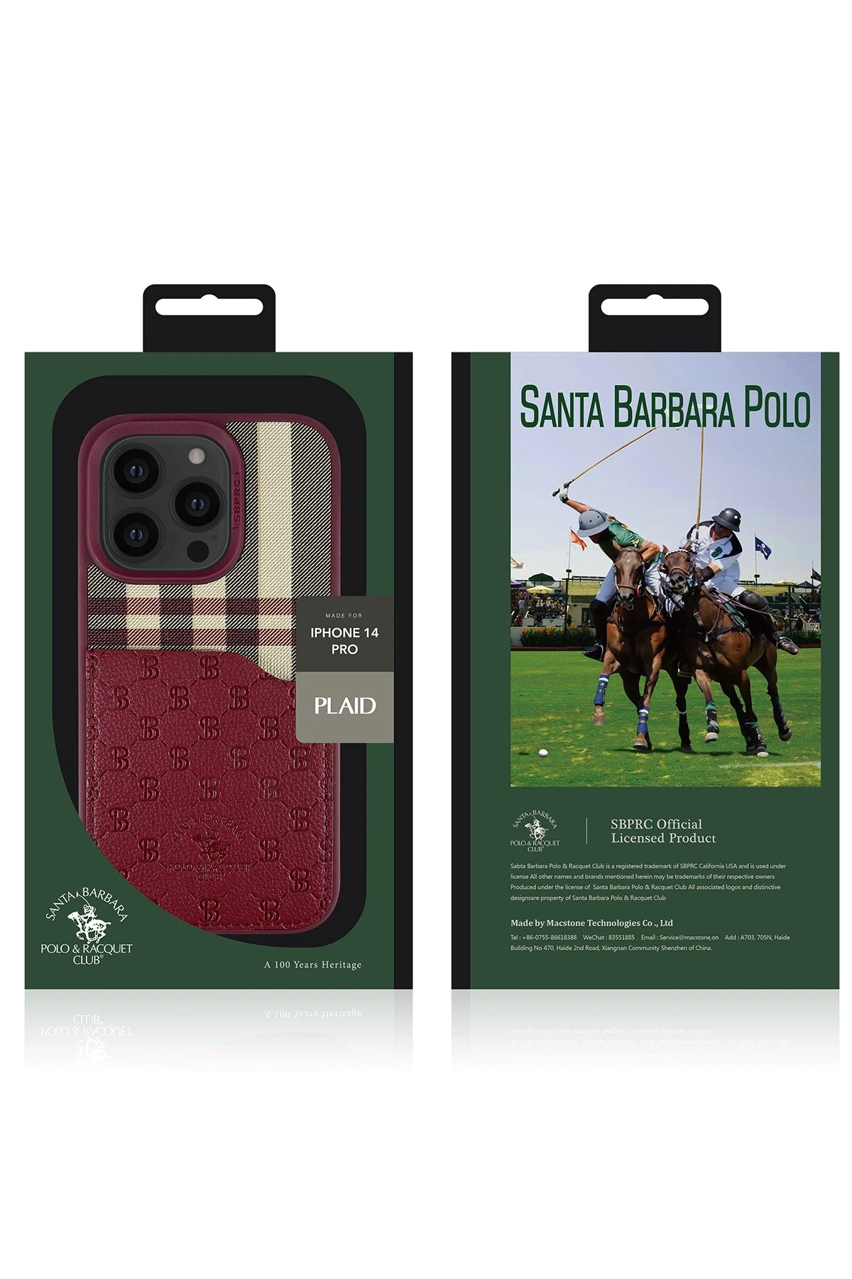 Santa Barbara Polo Racquet Club iPhone 13 Pro Max Plaid Kartvizitli Kapak