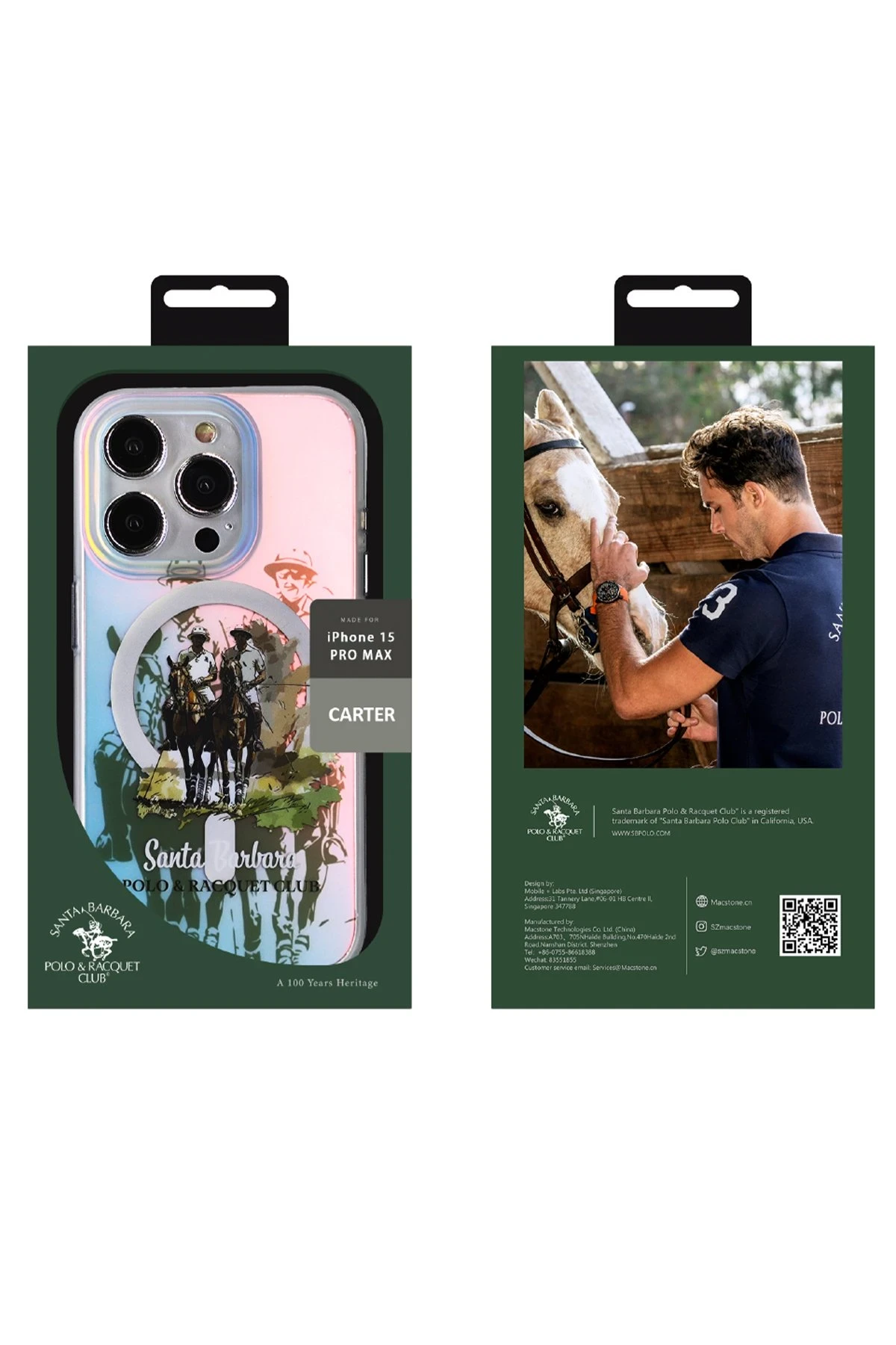 Santa Barbara Polo Racquet Club iPhone 15 Carter Magsafe Kapak - Player