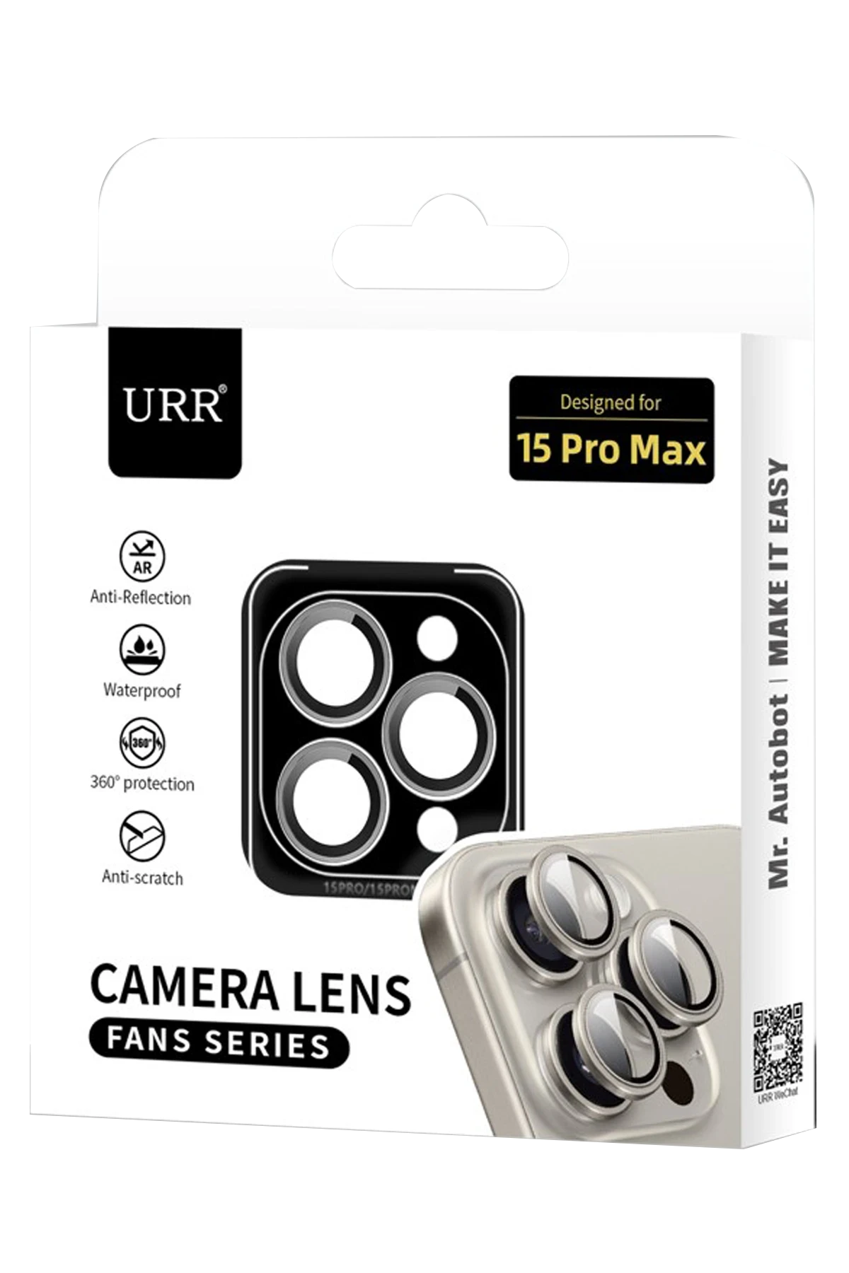 URR iPhone 14 Fan Series AR Kamera Lens Koruyucu
