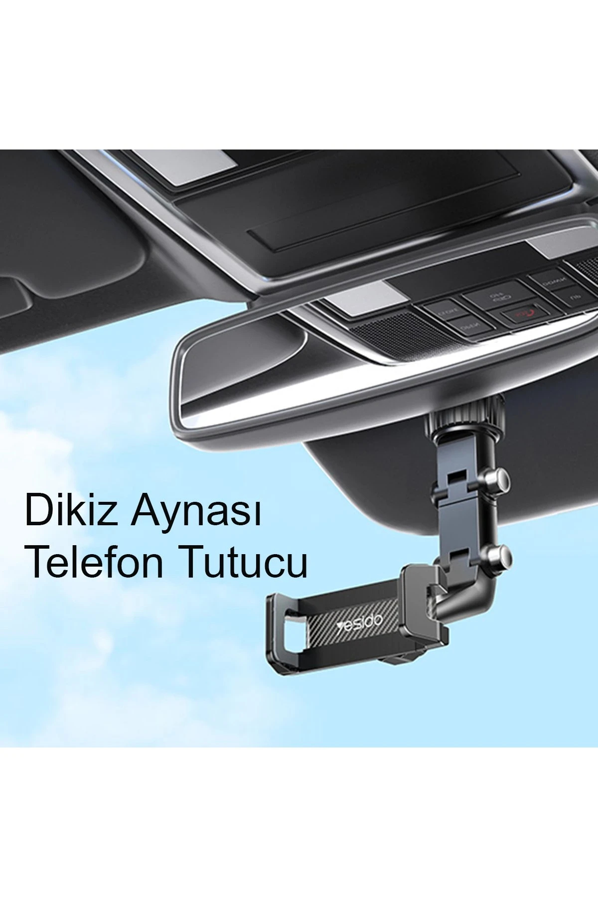 Yesido C192 Dikiz Aynasına Sabitlenen Ayarlanabilir Araç Tutucu