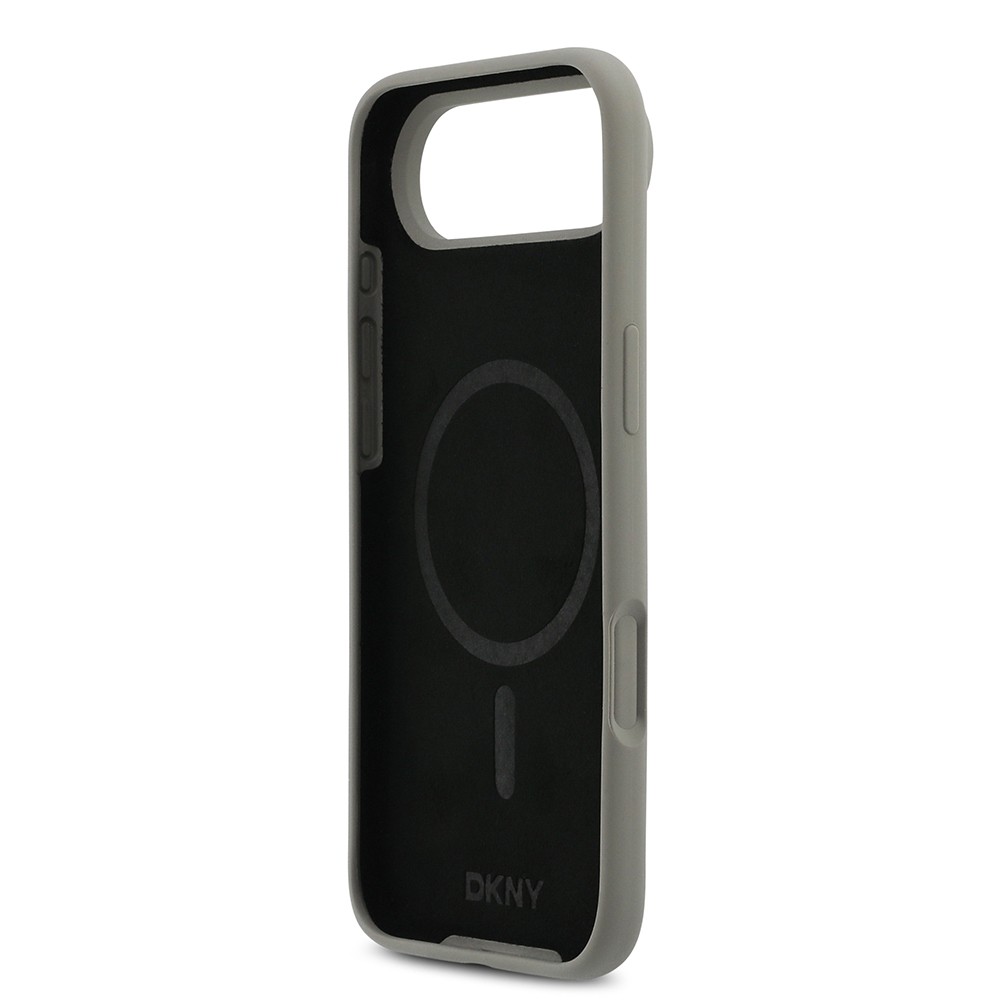 Apple iPhone 17 Air Kılıf DKNY Orjinal Lisanslı M-safe Şarj Özellikli Metal Logolu Silikon Kapak