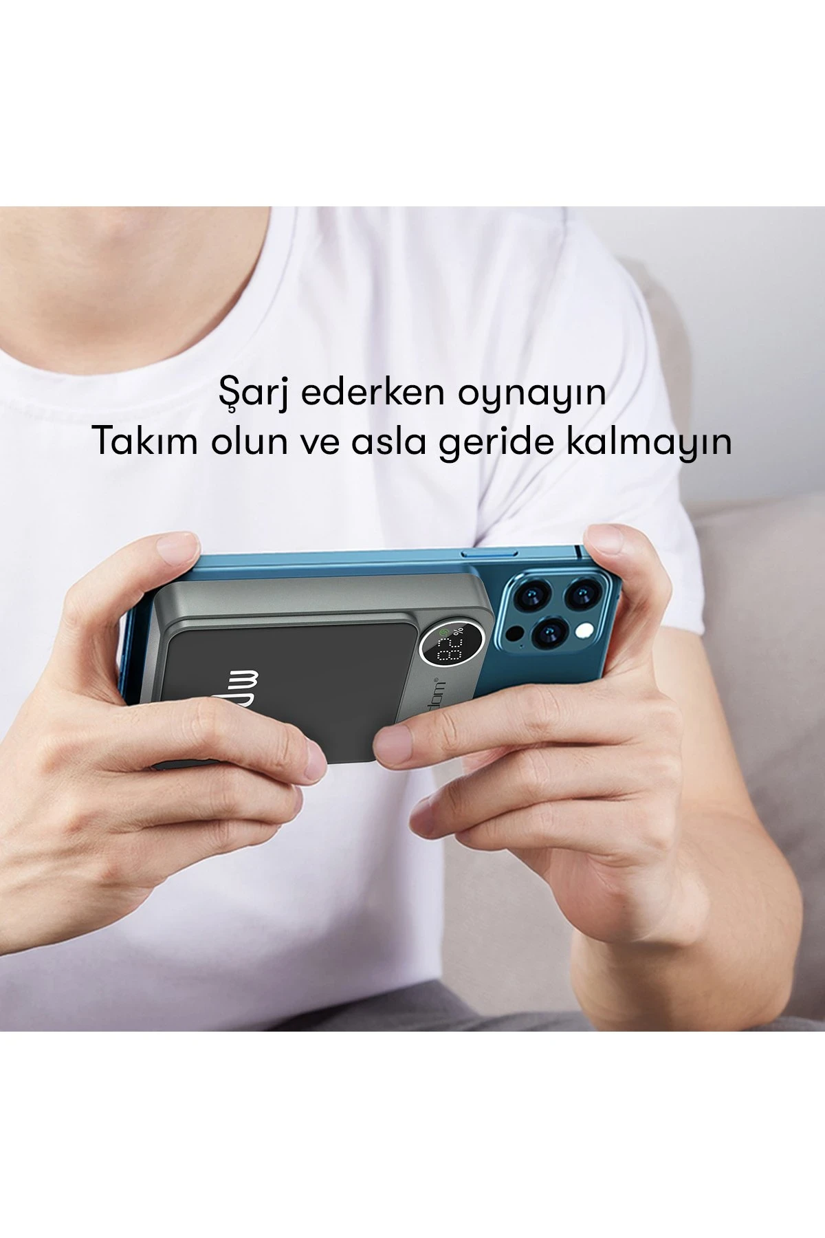 Earldom PD24 10.000 mAh 20W Kablosuz Şarjlı PD Hızlı Şarj Mini Powerbank