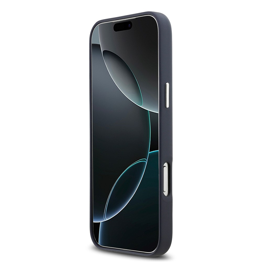 Apple iPhone 17 Pro Max Kılıf BMW Orjinal Lisanslı M-safe Şarj Özellikli Metal Logolu Tam Kaplama Deri Kapak