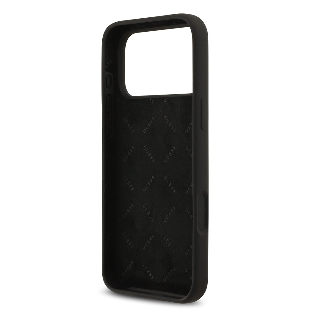 Apple iPhone 17 Pro Max Kılıf Guess Orjinal Lisanslı Grained Yazı Logolu Kapak