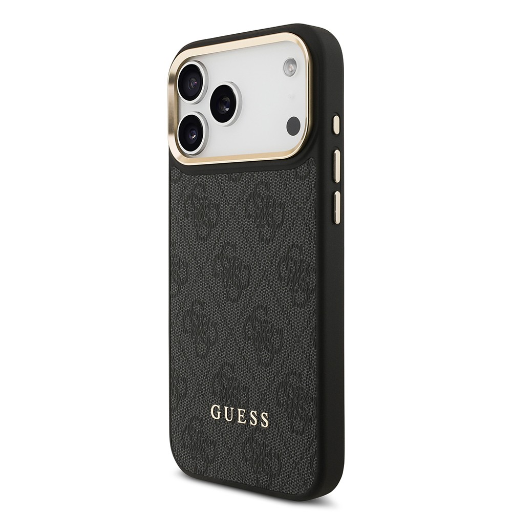 Apple iPhone 17 Pro Max Kılıf Guess Orjinal Lisanslı M-safe Şarj Özellikli Askılı ve 4G Logo Kartlıklı Kapak