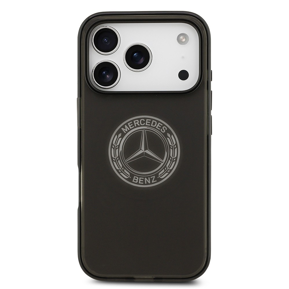 Apple iPhone 17 Pro Kılıf Mercedes Benz Orjinal Lisanslı M-safe Şarj Özellikli Buzlu PC Nostaljik Yıldız Dizayn Kapak