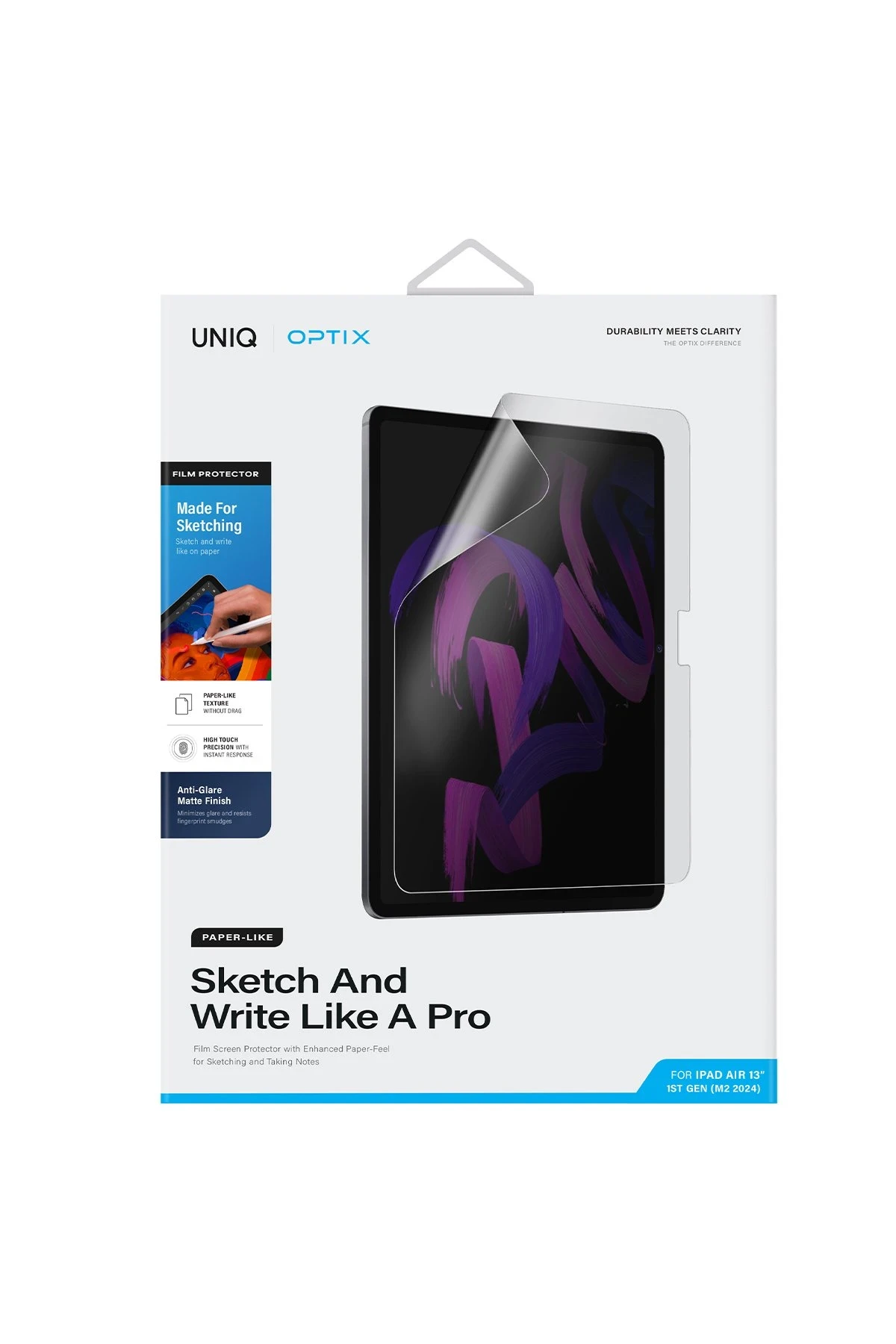 Uniq iPad Air 13 (2024) Optix Paper Sketch Tablet Nano Koruyucu
