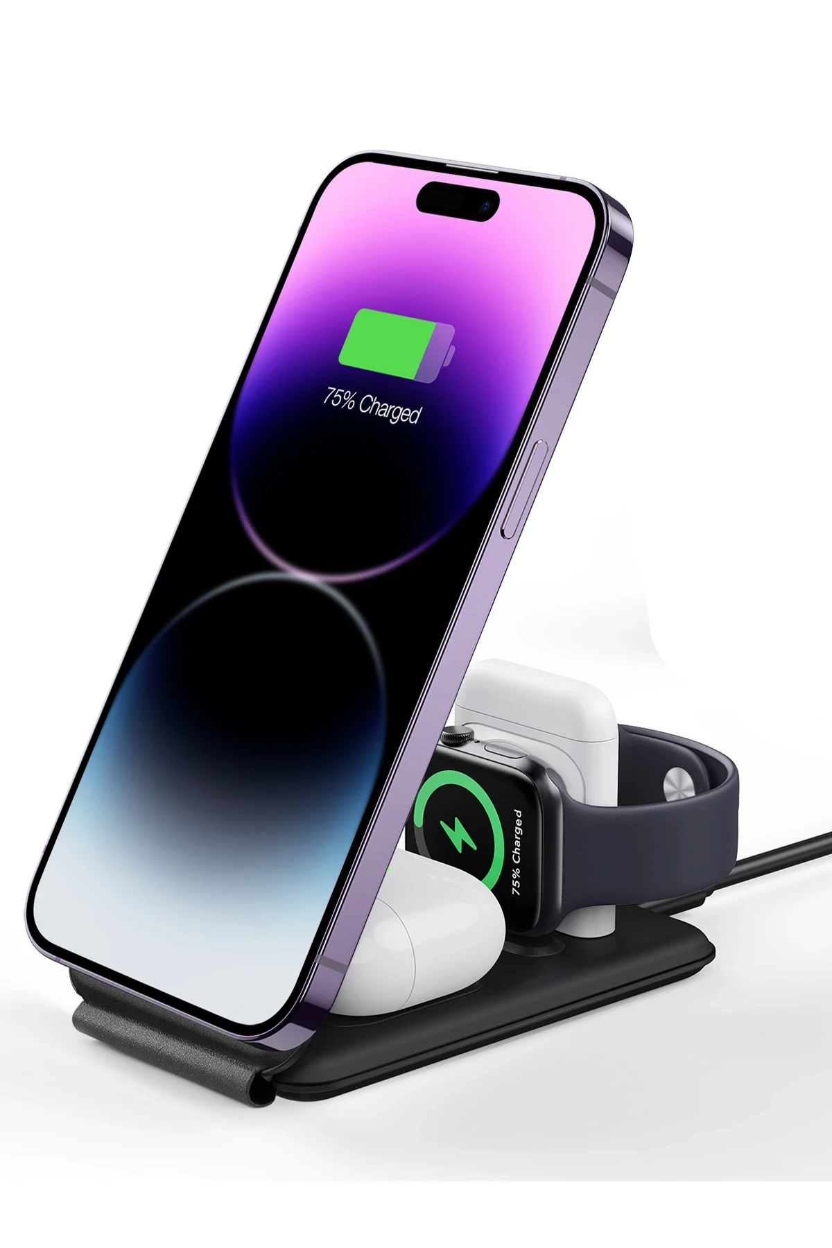 ESR HaloLock 3in1 20W PD Type-C Çıkışlı ve Saat ile Airpods İçin Kablosuz Şarj Destekli Şarj Seti
