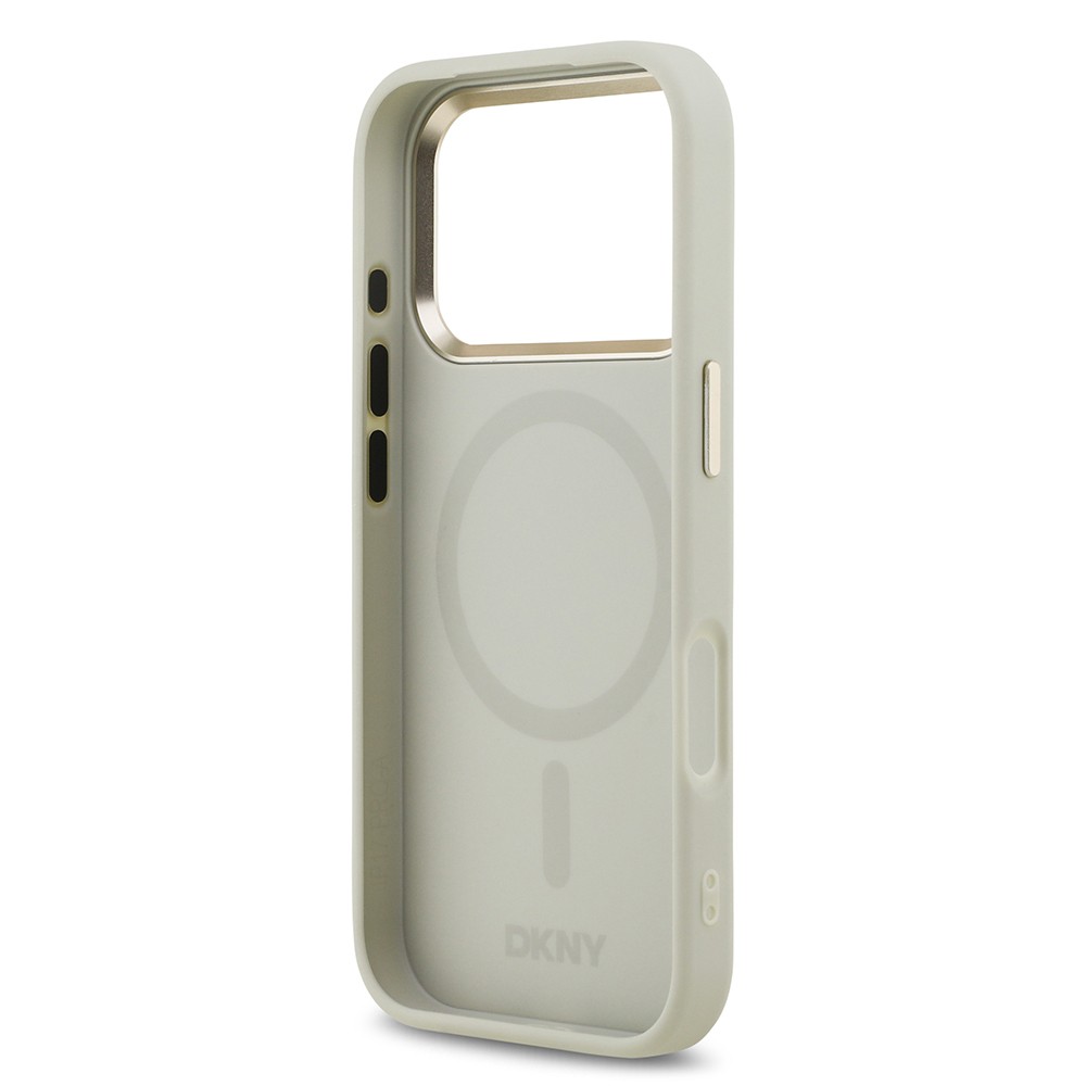 Apple iPhone 17 Pro Kılıf DKNY Orjinal Lisanslı M-safe Şarj Özellikli 3D Yazılı Checkered Pattern Kapak