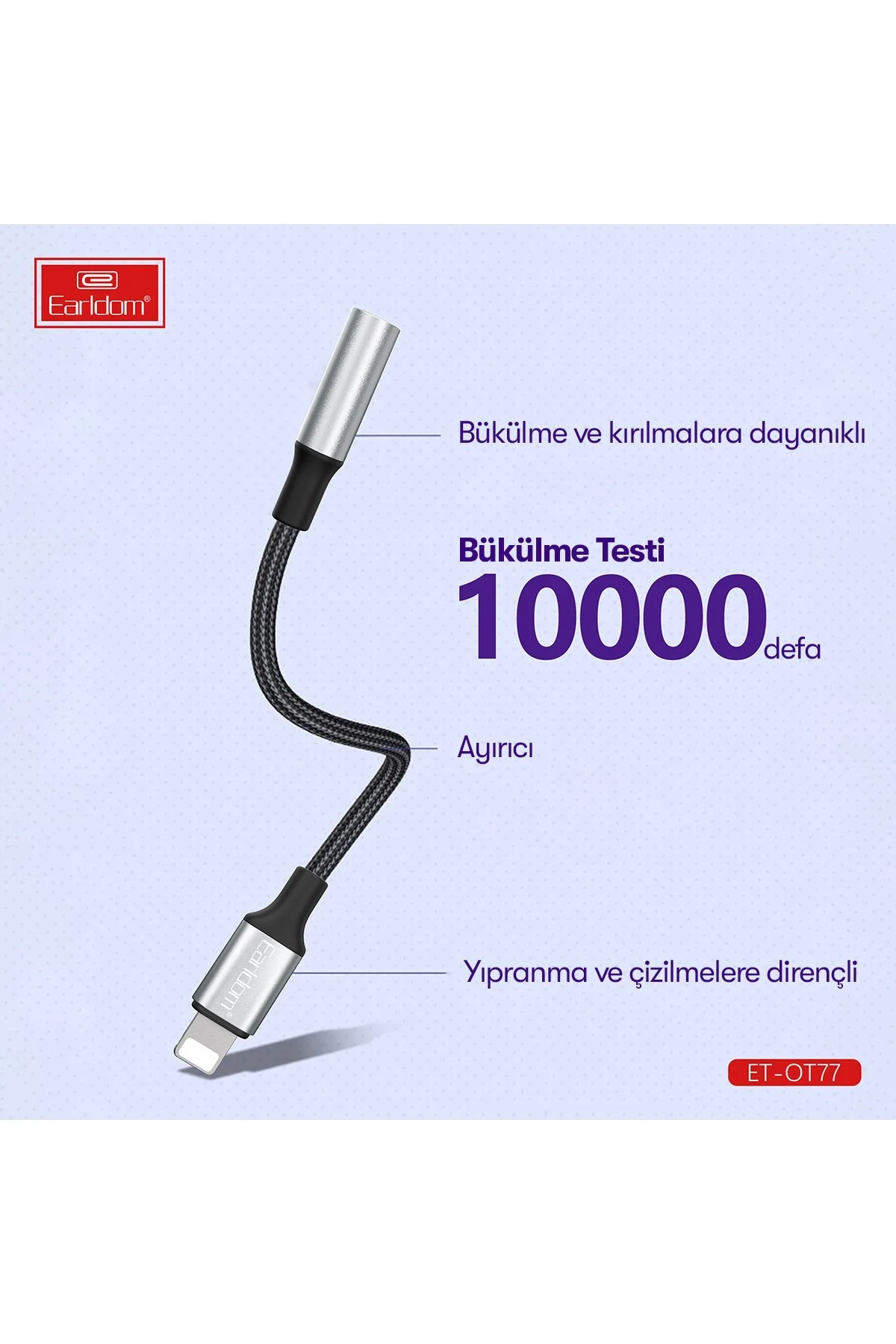 Earldom OT77 Tak Çalıştır Type-C to Aux Dönüştürücü