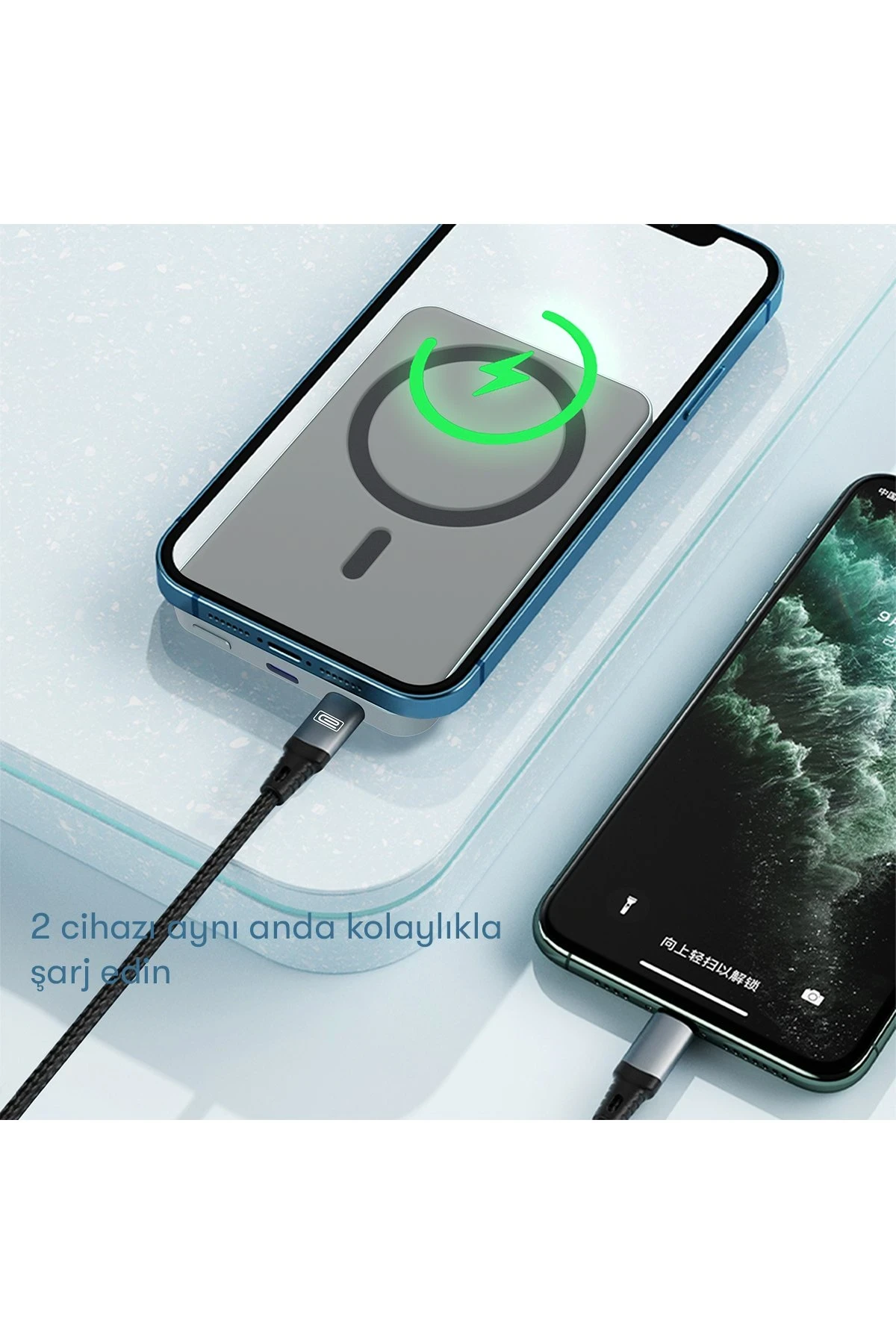 Earldom PD23 5.000 mAh 20W Kablosuz Şarjlı PD Hızlı Şarj Mini Powerbank
