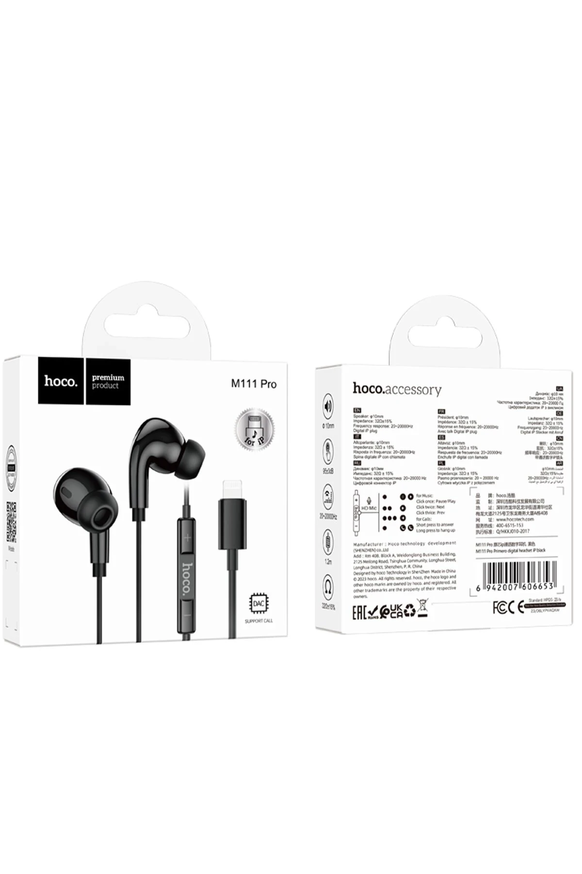 Hoco. M111 Pro Lightning Dijital Mikrofonlu Kablolu Kulaklık