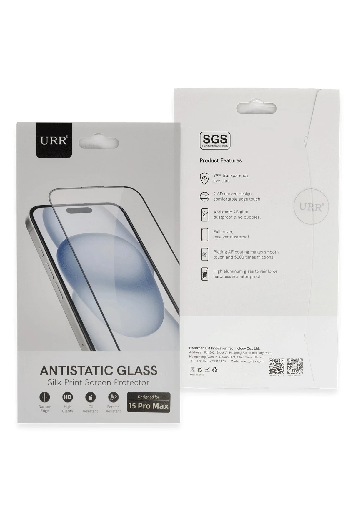 URR iPhone 15 Pro Max 2.5D Antidust HD Cam Ekran Koruyucu