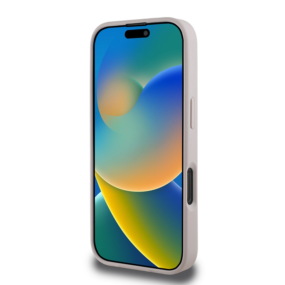Apple iPhone 16 Pro Kılıf Guess Orjinal Lisanslı M-safe Şarj Özellikli Yazı Logolu Circle Classic Kapak