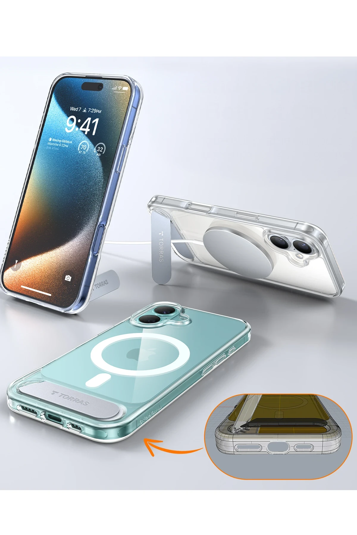 Torras Apple iPhone 16 P Stand Serisi Magsafe Kılıf