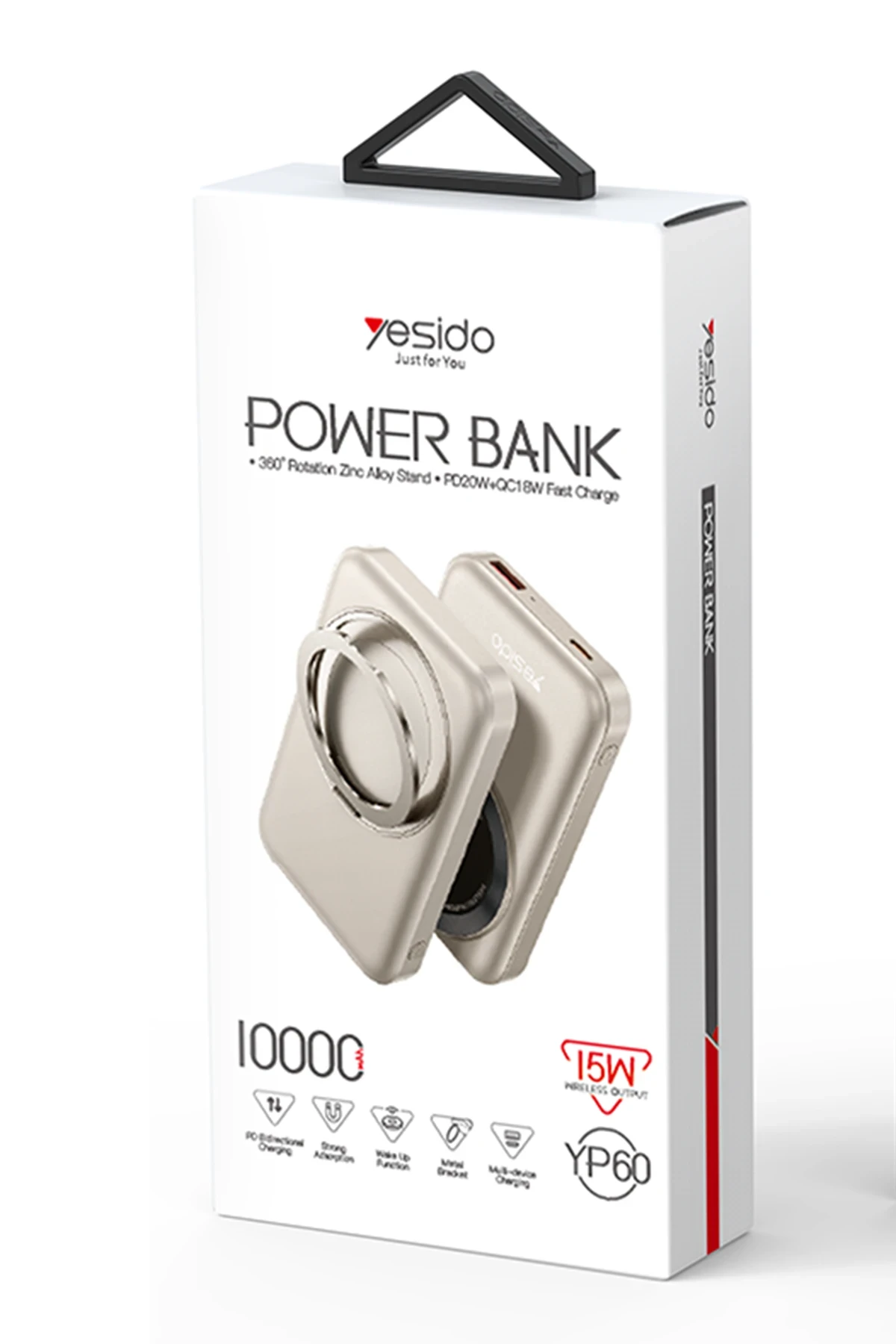 Yesido YP60 10.000 mAh 20W Type-C 18W USB ve 15W Kablosuz Şarj Çıkışlı PD Magsafe Powerbank